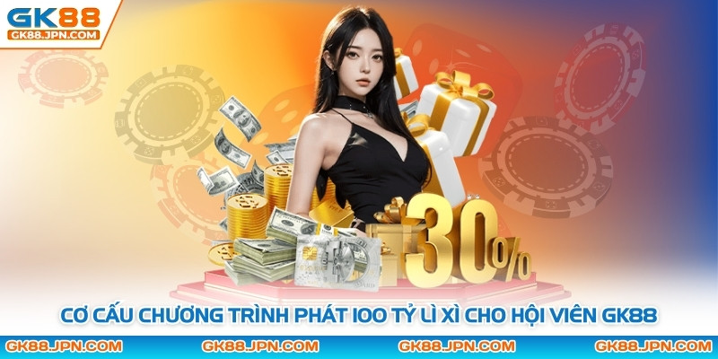 Cơ cấu chương trình phát 100 tỷ lì xì cho hội viên GK88